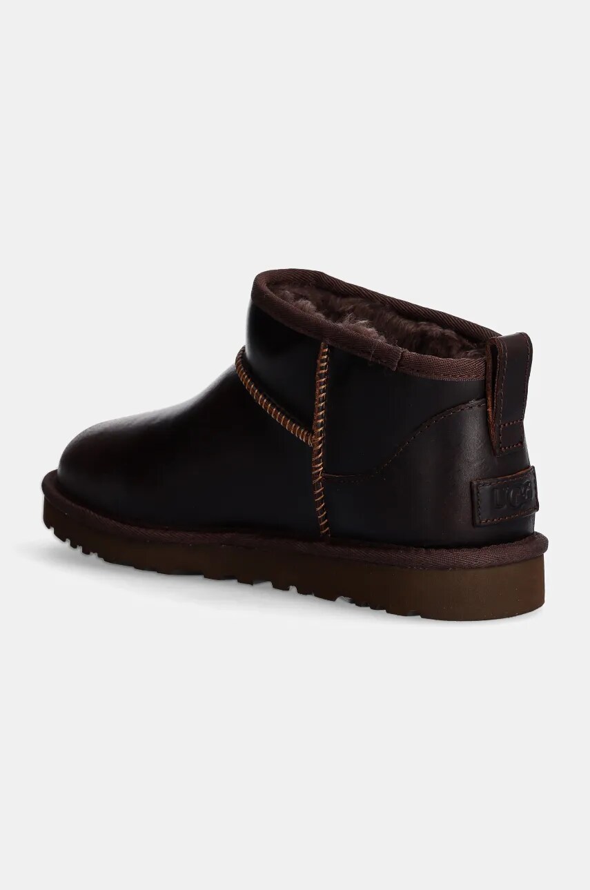 Шкіряні чоботи UGG Classic Ultra Mini Lthr Regen колір коричневий 1158191-IWD 1