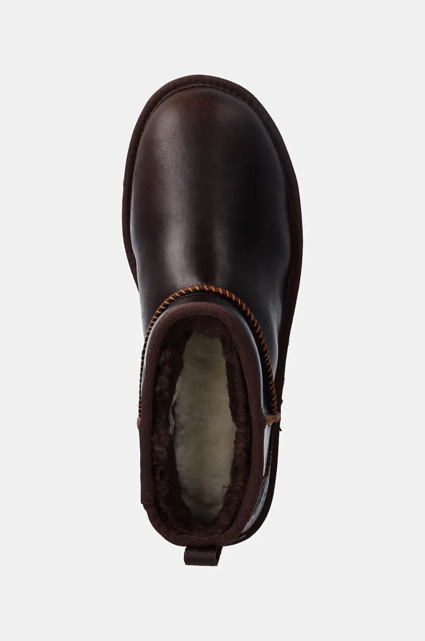 Шкіряні чоботи UGG Classic Ultra Mini Lthr Regen колір коричневий 1158191-IWD 2