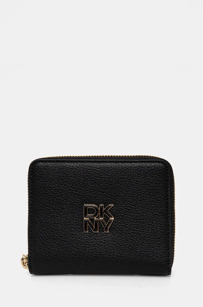 Шкіряний гаманець Dkny жіночий колір чорний R43ZKF83 3