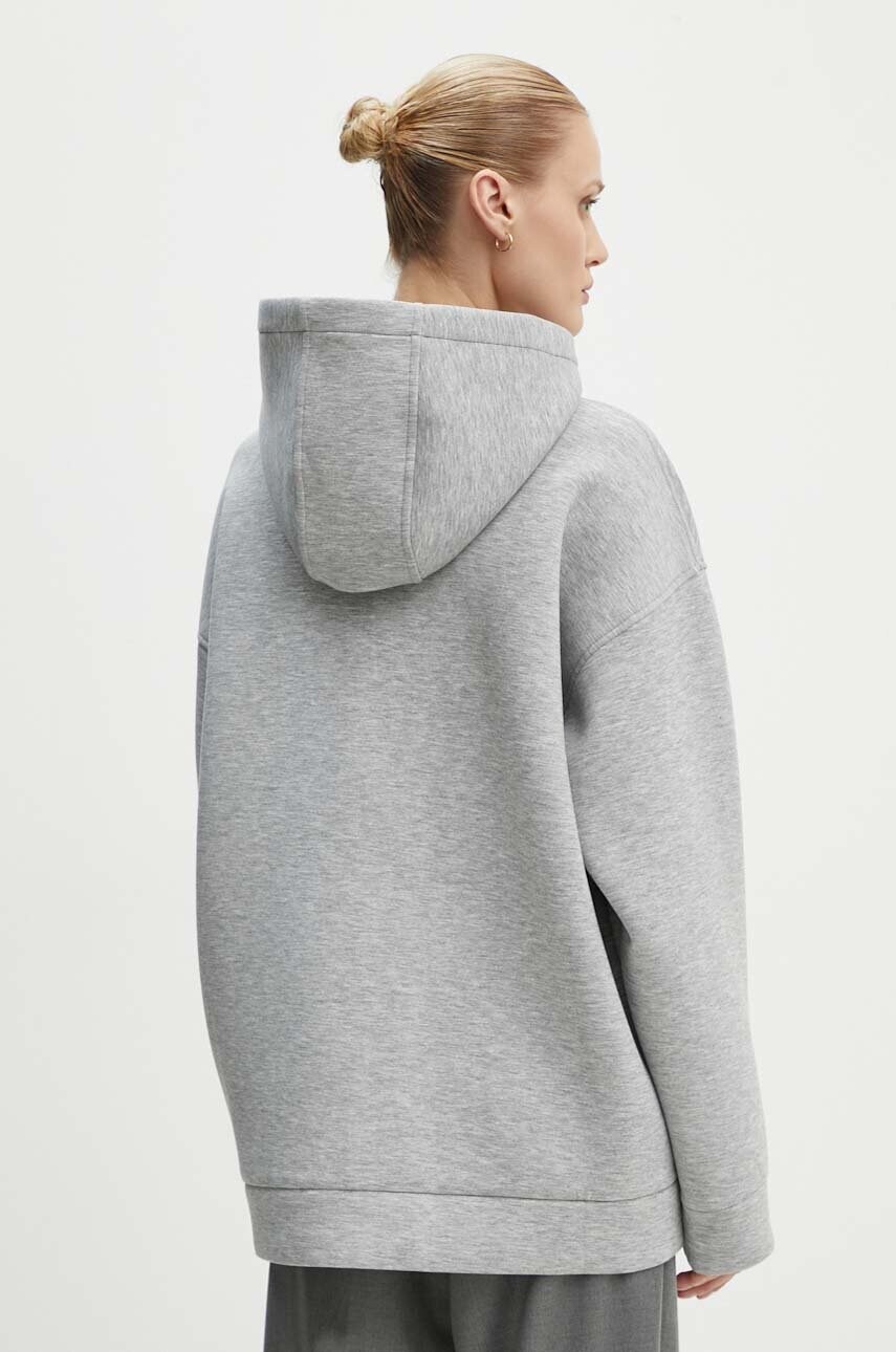 Кофта Vince - Heavy Neoprene жіноча колір сірий з капюшоном меланж 2244243314 1