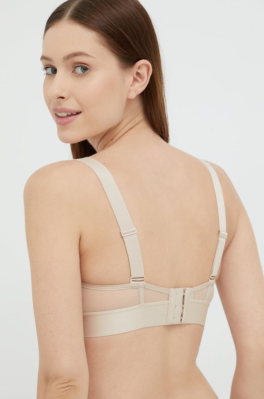 Бюстгальтер Dkny колір бежевий прозорий однотонний DK4939 0