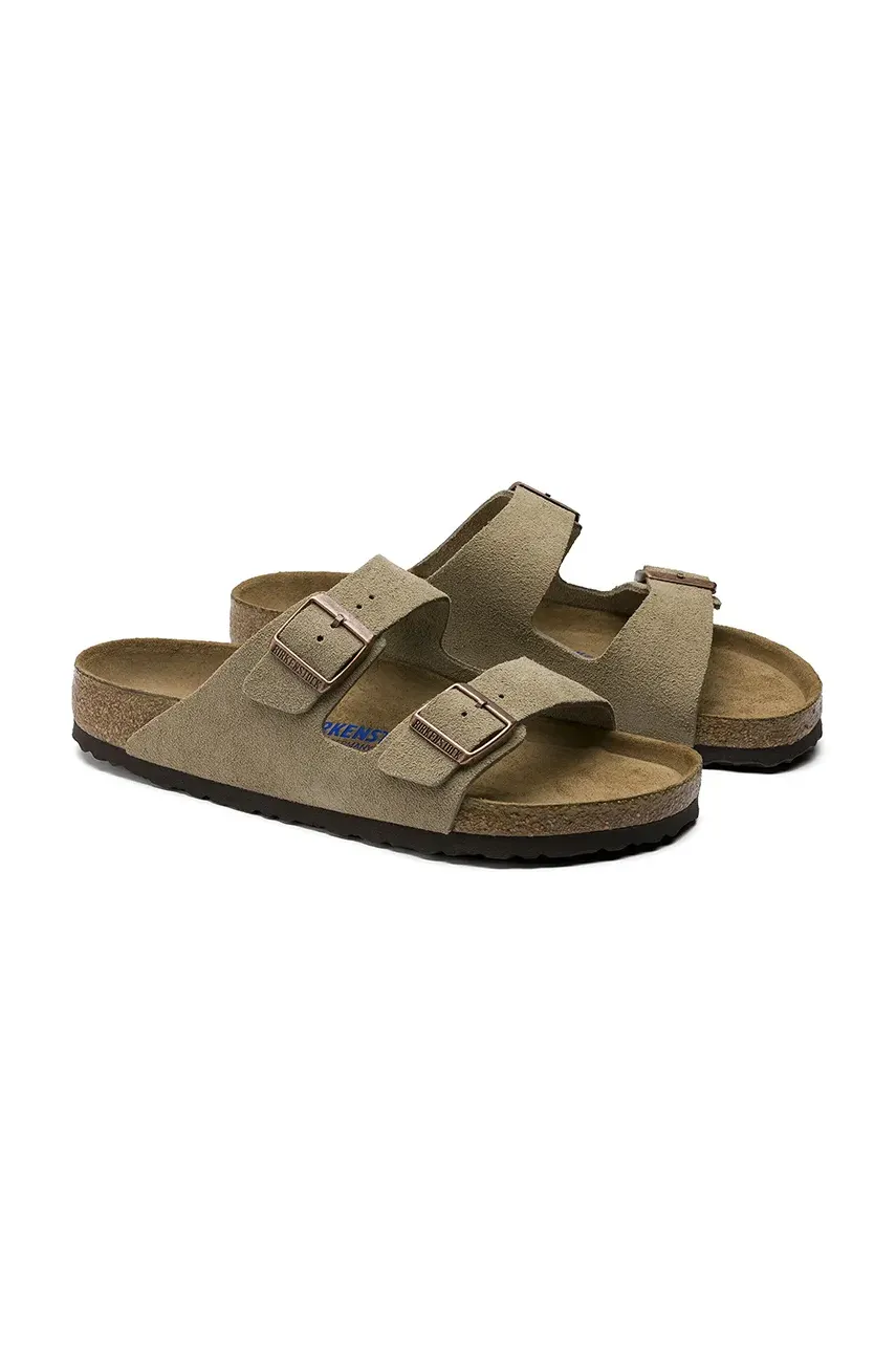 - Замшеві шльопанці Arizona Narrow Width 951303-Taupe 2