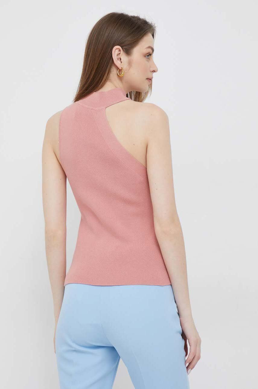 Топ Dkny жіночий колір рожевий півгольф 1