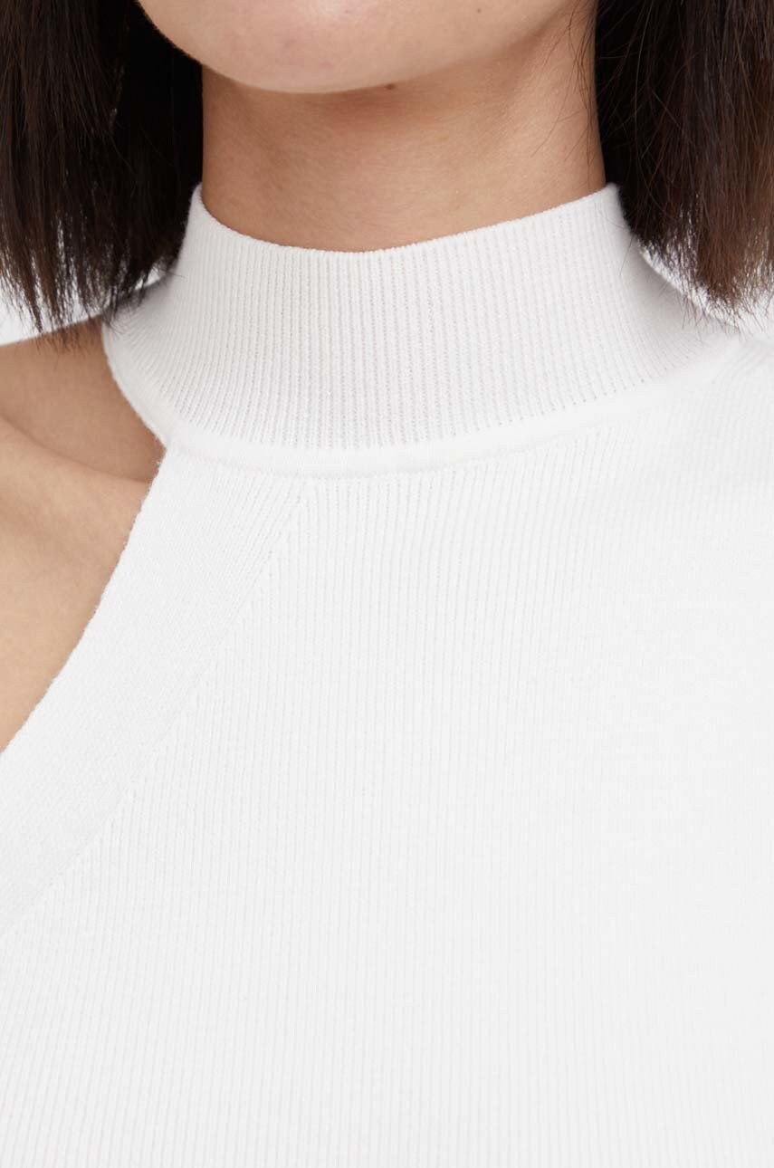 Топ Dkny жіночий колір бежевий півгольф 3
