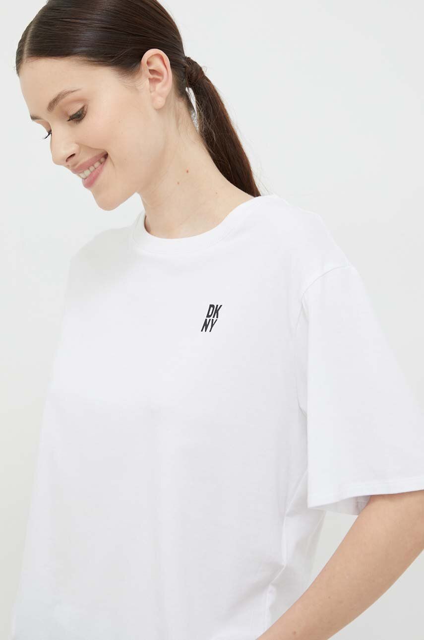 Піжамна футболка Dkny колір білий 2