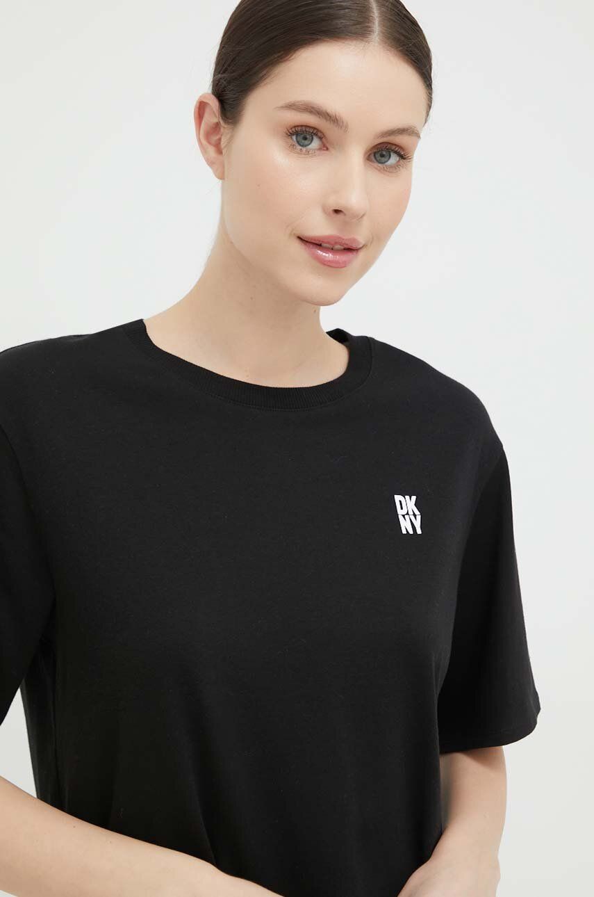 Піжамна футболка Dkny колір чорний 2