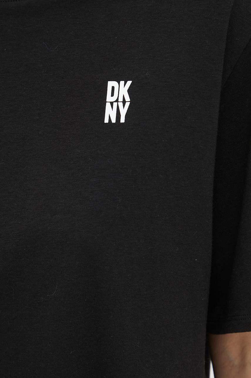 Піжамна футболка Dkny колір чорний 3