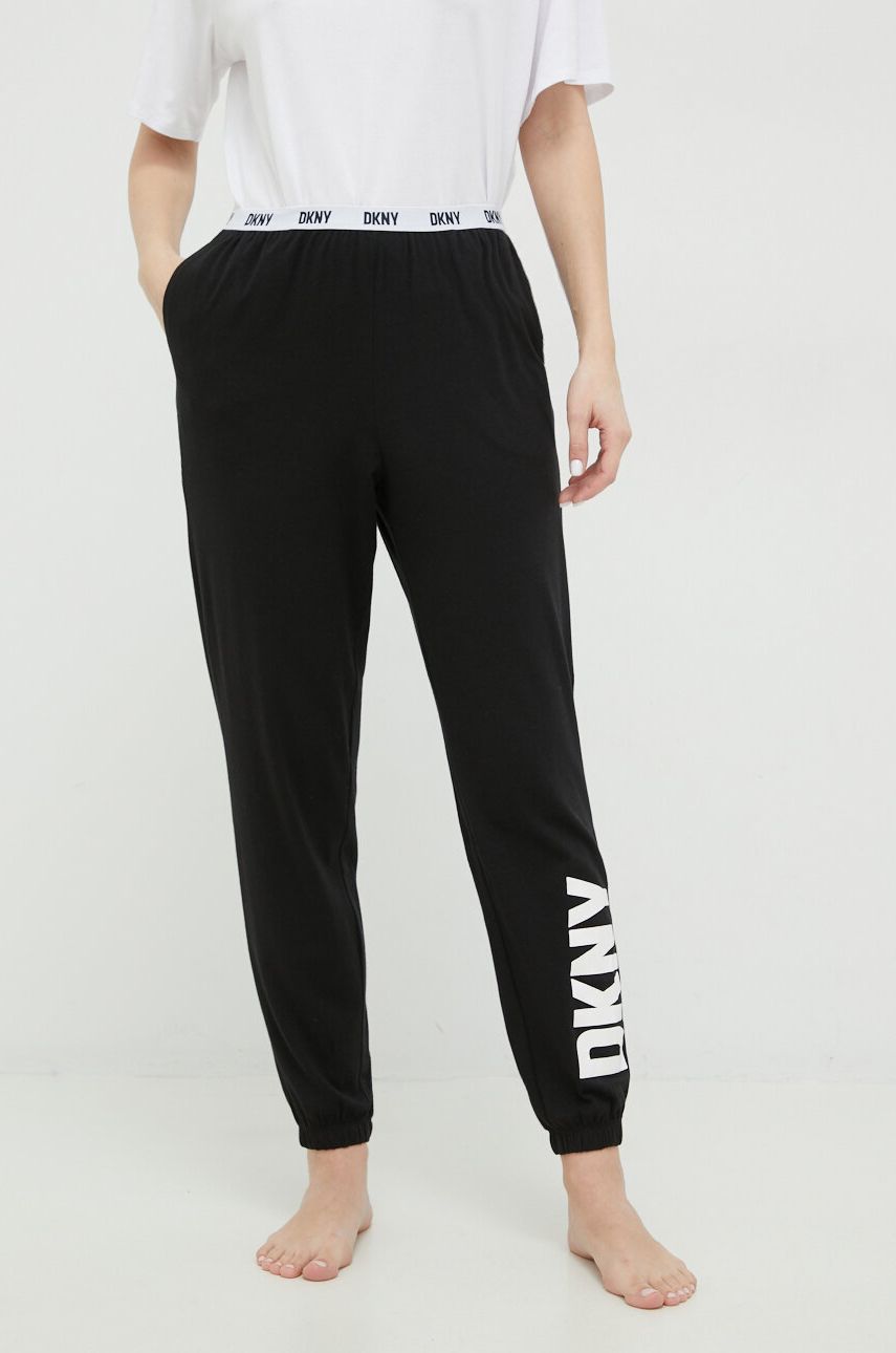 Піжамні штани Dkny жіночі колір чорний 3