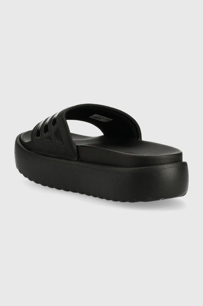 Шльопанці Adilette жіночі колір чорний на платформі 1