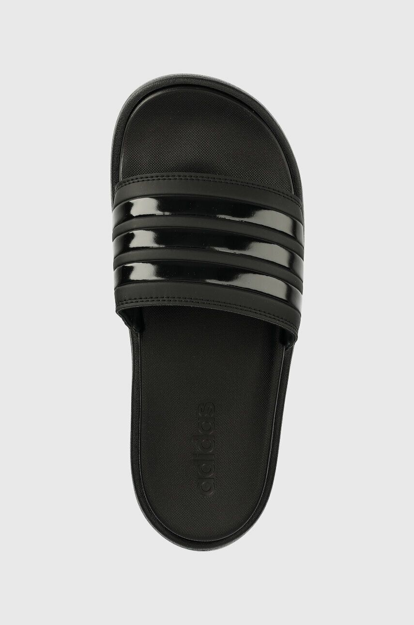 Шльопанці Adilette жіночі колір чорний на платформі 2
