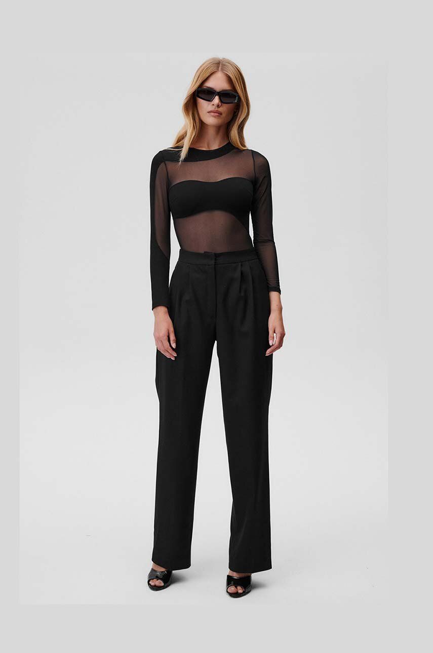 Боді No Promises Bodysuit колір чорний прозоре однотонне 4