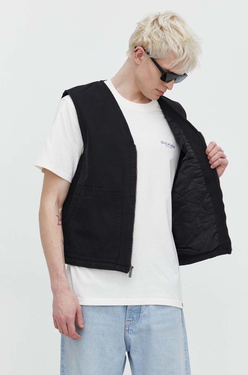Джинсова безрукавка DUCK CANVAS SMMR VEST чоловіче колір чорний перехідне DK0A4YQK 4