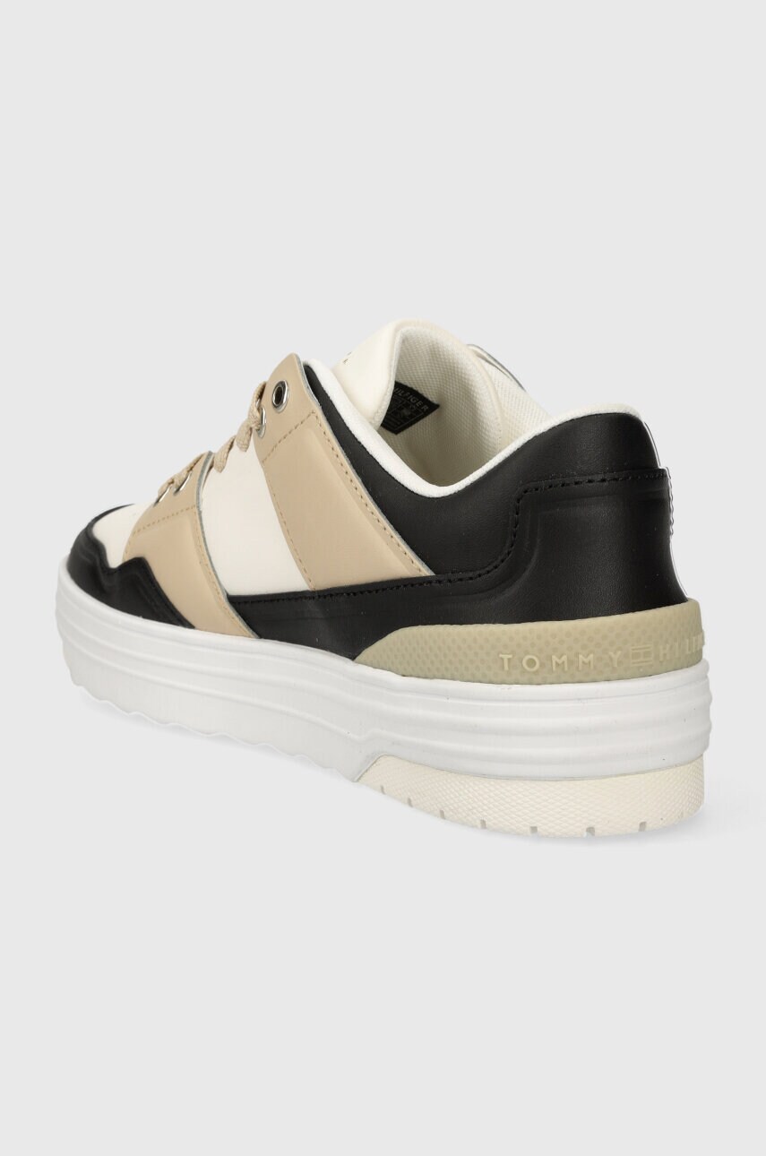 Шкіряні кросівки TH BASKET SNEAKER LO колір бежевий FW0FW07756 1
