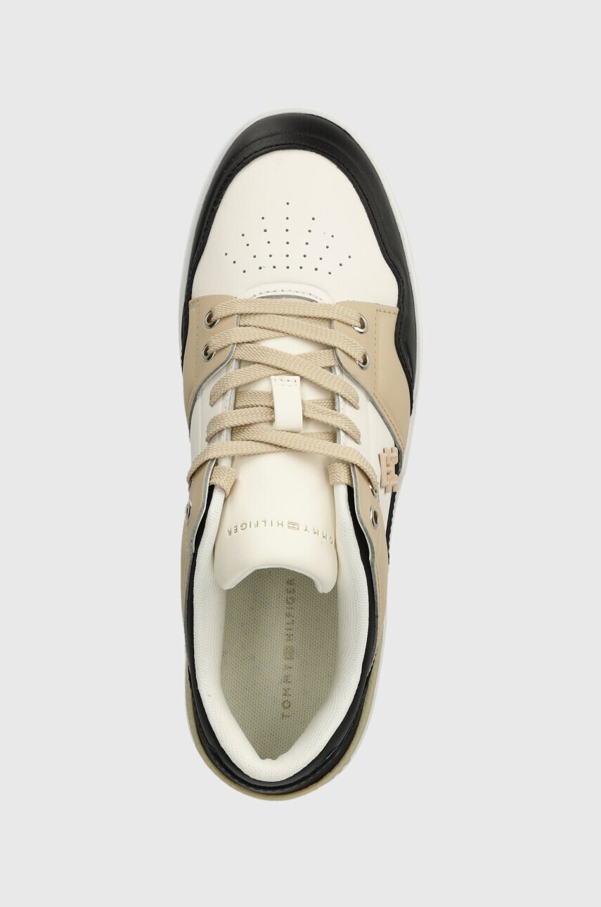Шкіряні кросівки TH BASKET SNEAKER LO колір бежевий FW0FW07756 2