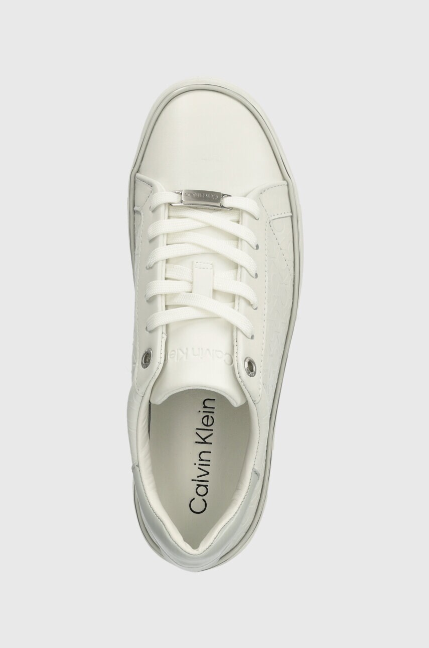 Шкіряні кросівки FLATFORM C LACE UP - MONO MIX колір білий HW0HW01870 2