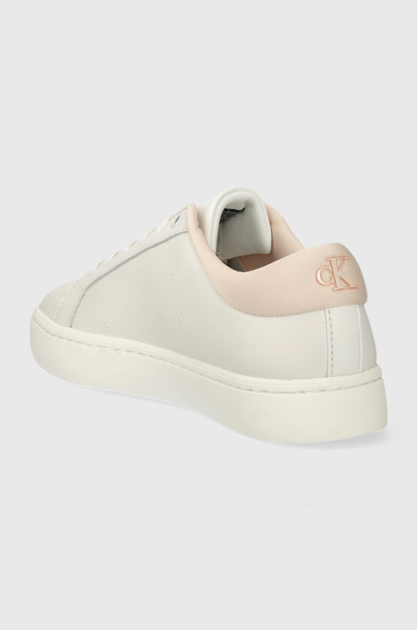 Шкіряні кросівки CLASSIC CUPSOLE LOWLACEUP LTH WN колір білий YW0YW01444 1