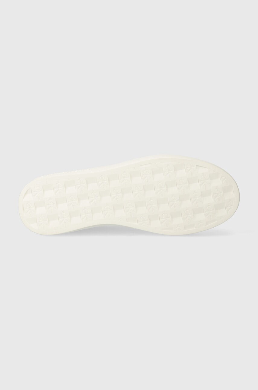 Шкіряні кросівки CLASSIC CUPSOLE LOWLACEUP LTH WN колір білий YW0YW01444 3