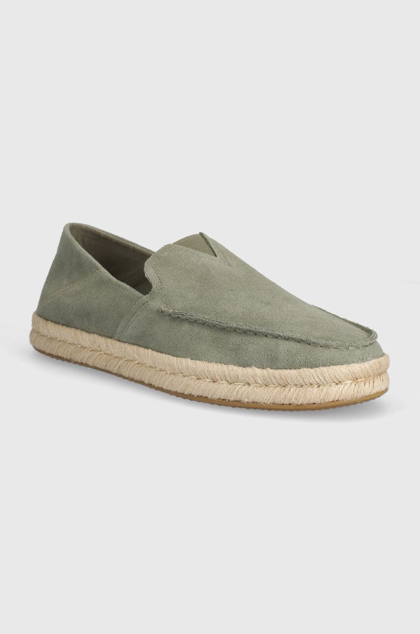 Замшеві еспадрилі Alonso Loafer Rope колір зелений 10020874 4