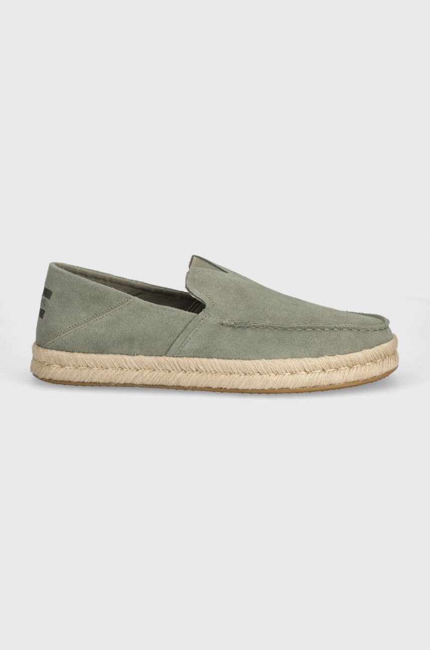 Замшеві еспадрилі Alonso Loafer Rope колір зелений 10020874 0