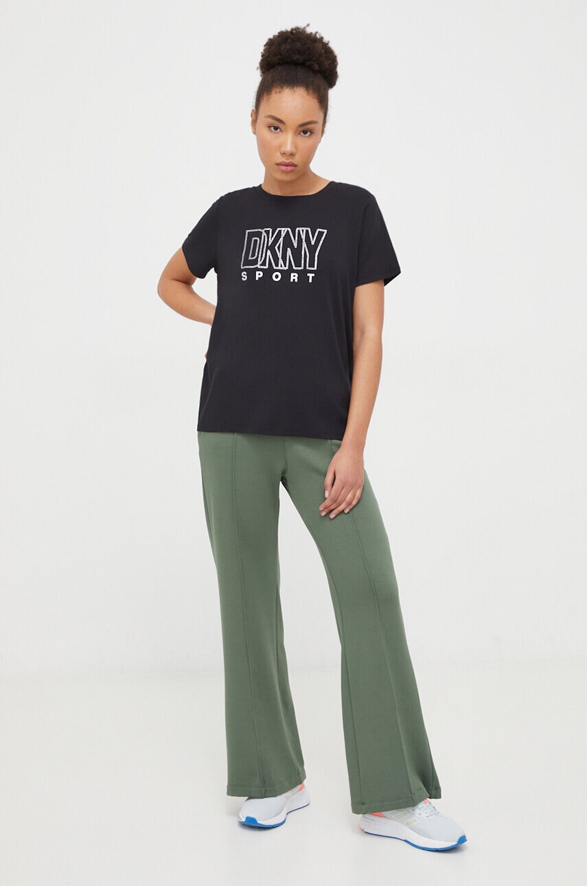Спортивні штани Dkny колір зелений однотонні 0