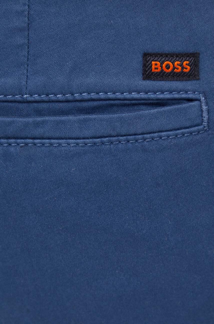 Штани Boss Orange чоловічі колір синій облягаюче 2