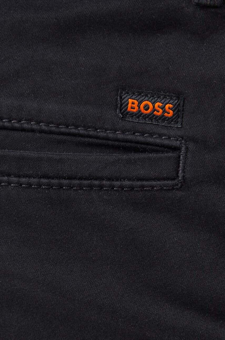 Штани Boss Orange чоловічі колір чорний облягаюче 2