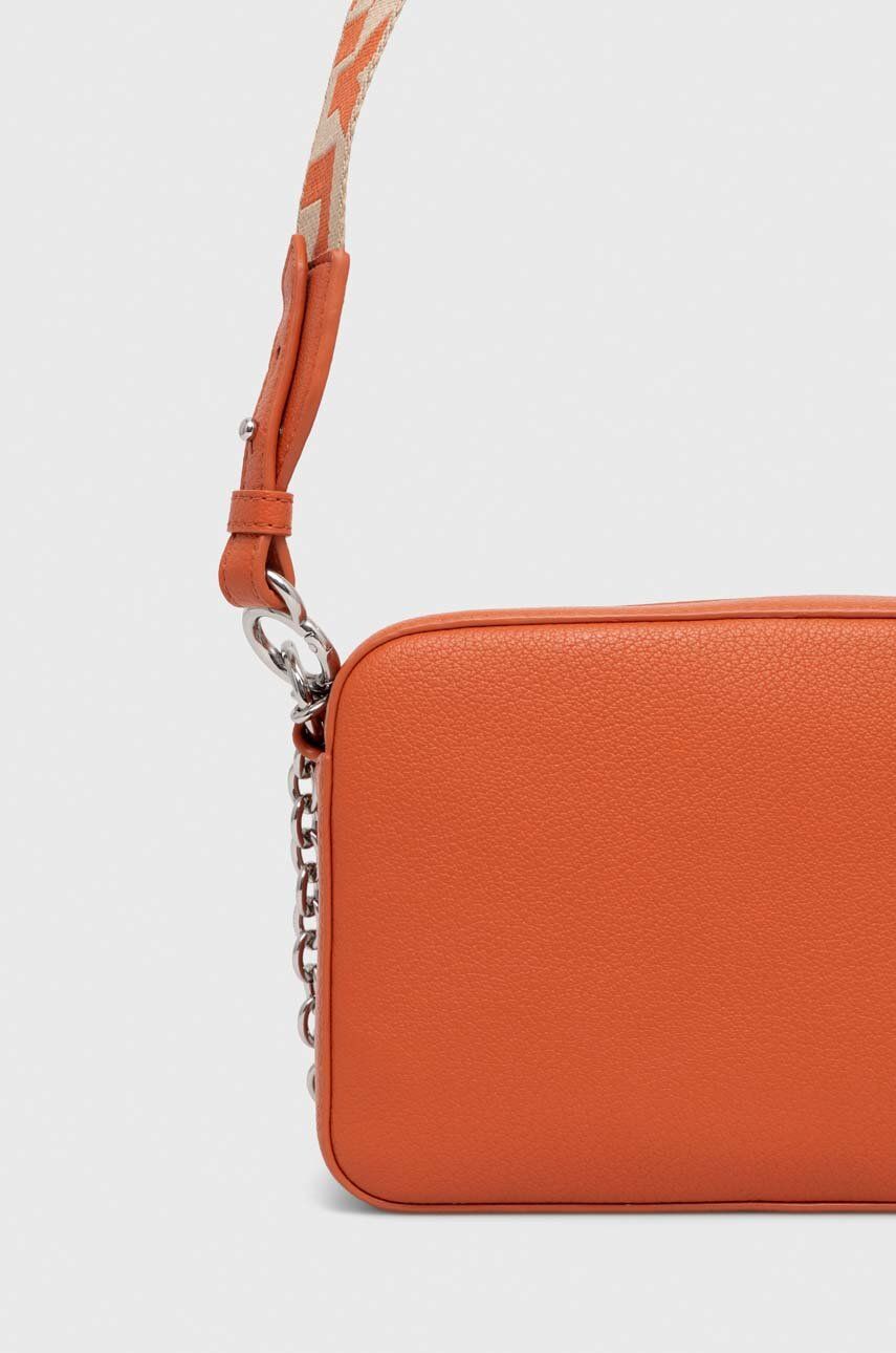 Шкіряна сумочка Dkny колір помаранчевий 1