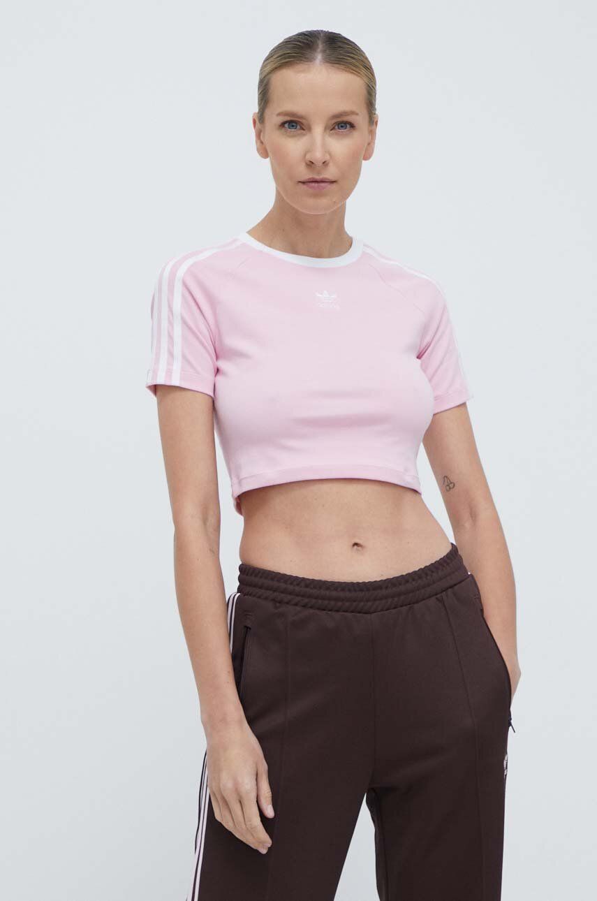 Футболка 3-Stripes Baby Tee жіночий колір рожевий IP0664 5