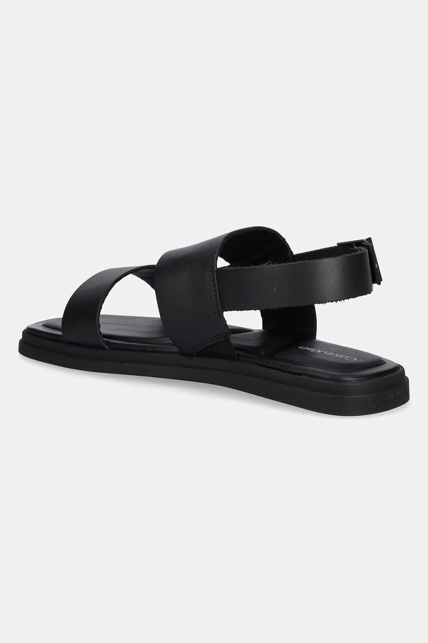 Шкіряні сандалі BACK STRAP W/ BUCKLE колір чорний HM0HM01736 1