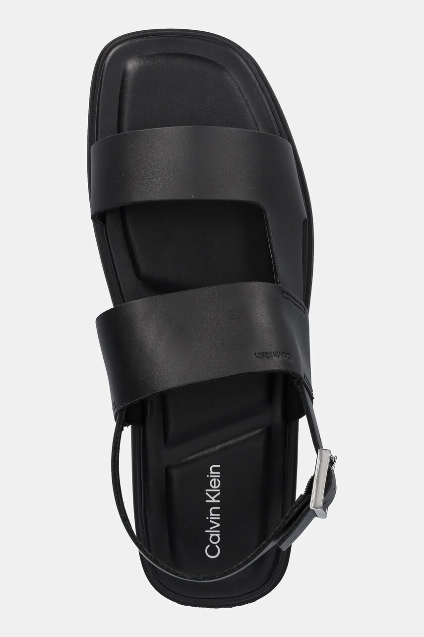 Шкіряні сандалі BACK STRAP W/ BUCKLE колір чорний HM0HM01736 2