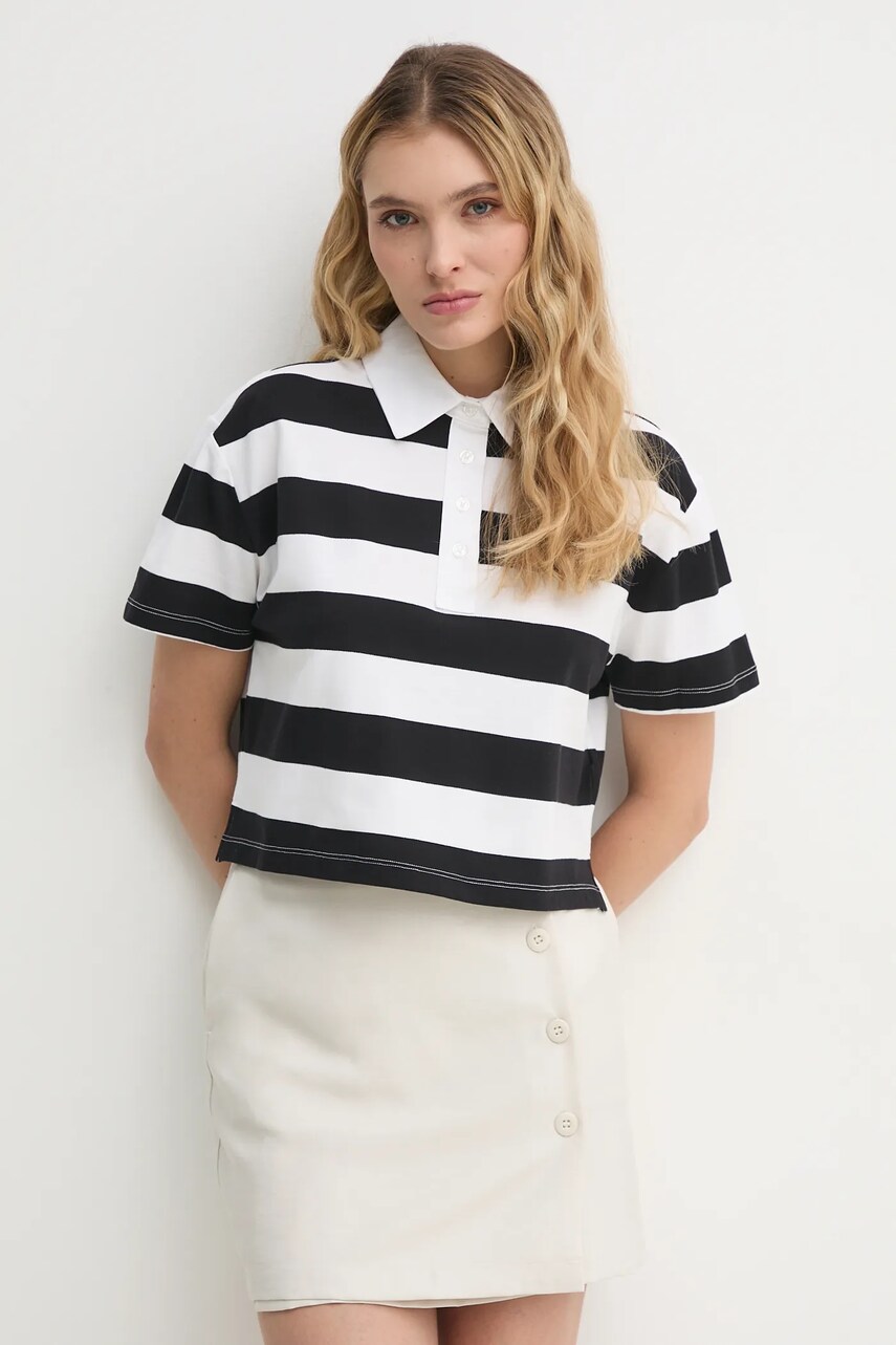 Поло Dkny жіноче колір чорний DJ5T1421 4