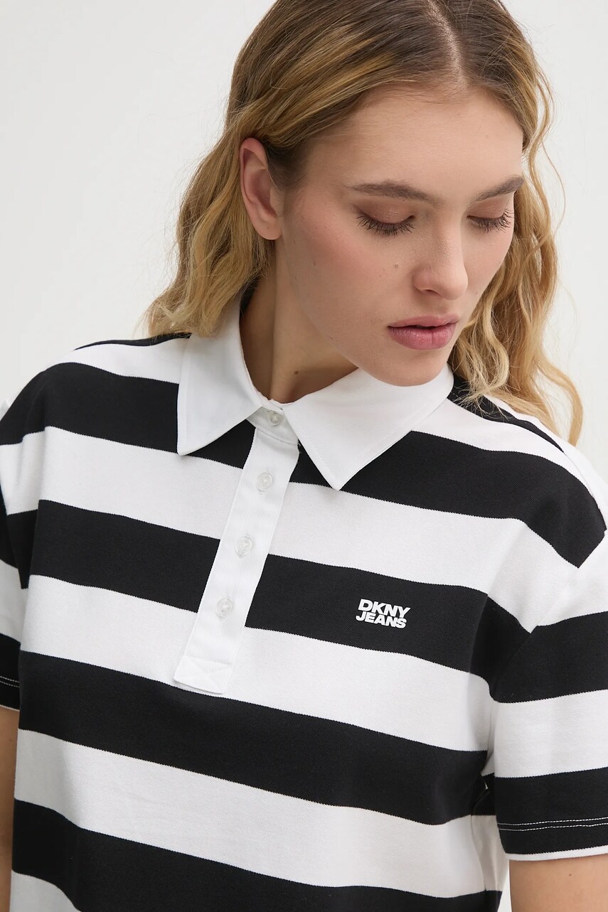 Поло Dkny жіноче колір чорний DJ5T1421 2