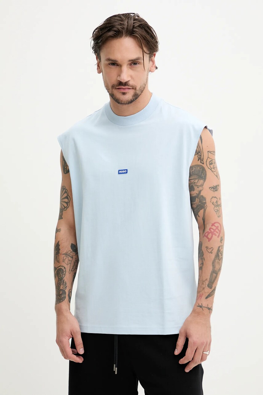 Бавовняна футболка Hugo Blue 50509773 4