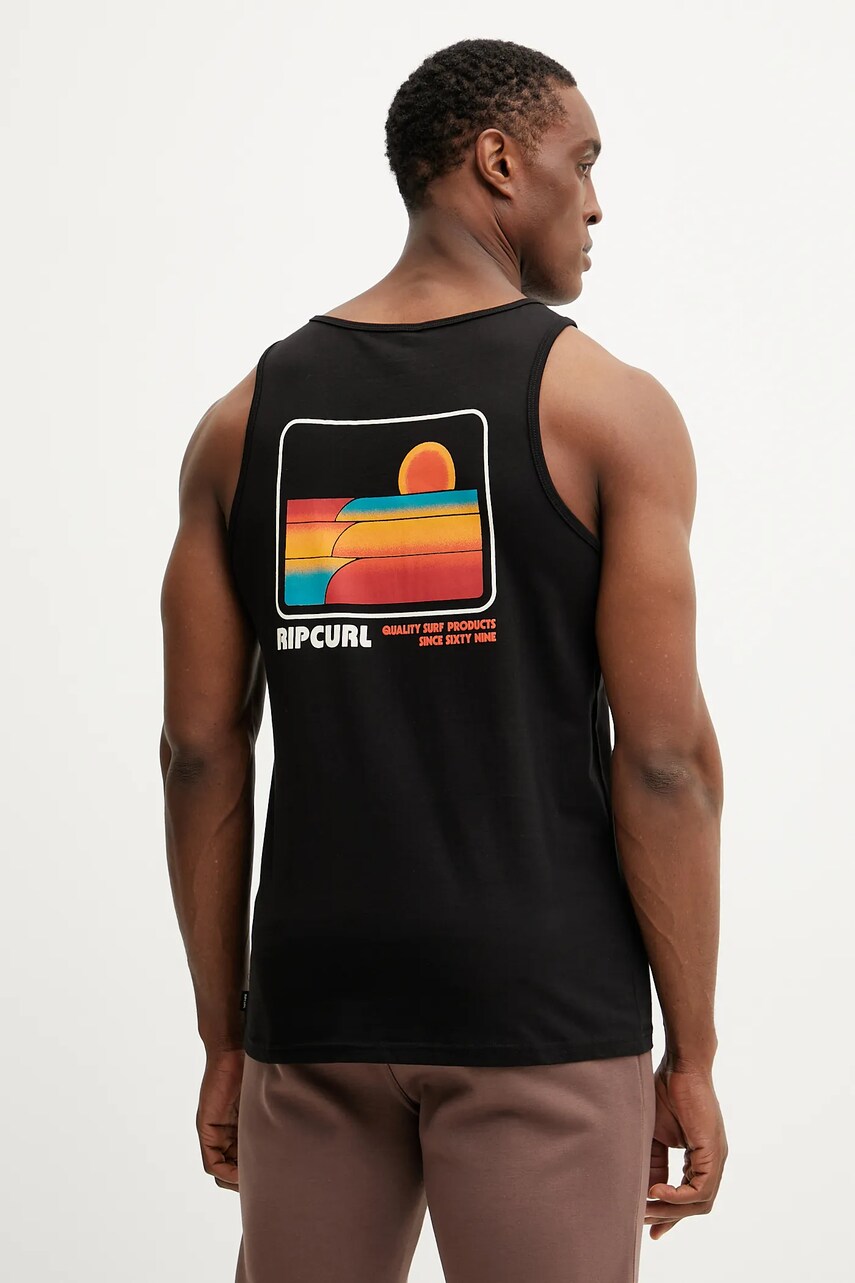 Бавовняна футболка SURF REVIVAL колір чорний 0OIMTE 1