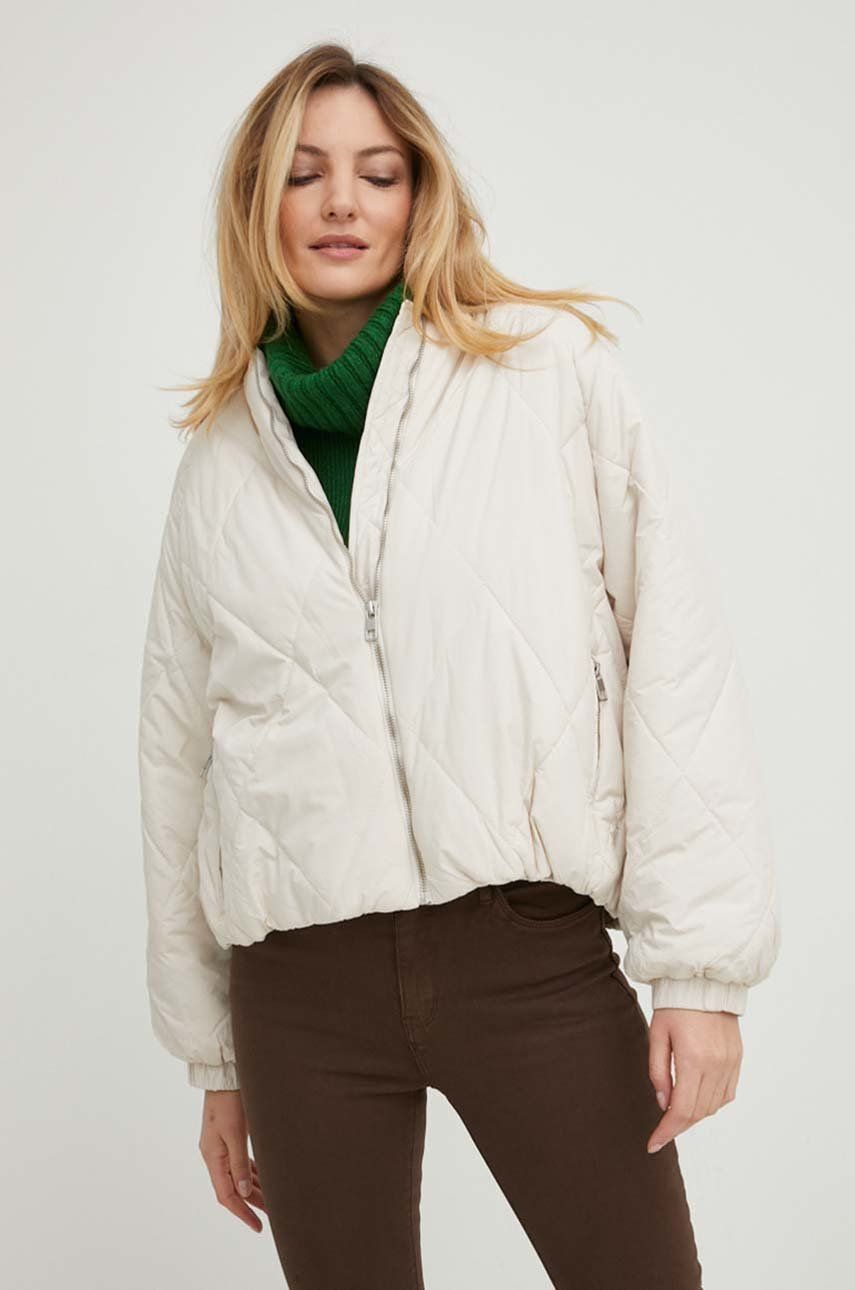 Куртка жіноча колір бежевий перехідна oversize 5