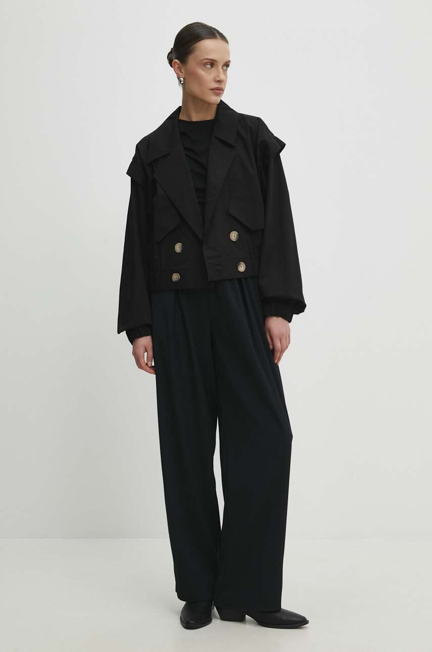 Куртка жіноча колір чорний перехідна oversize 0