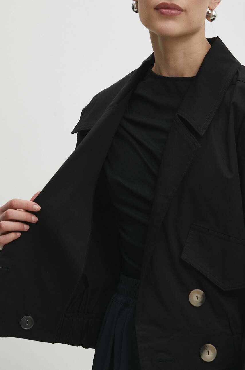 Куртка жіноча колір чорний перехідна oversize 4