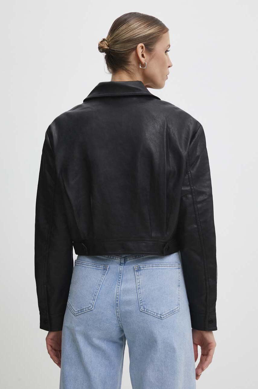 Куртка жіноча колір чорний перехідна oversize 1
