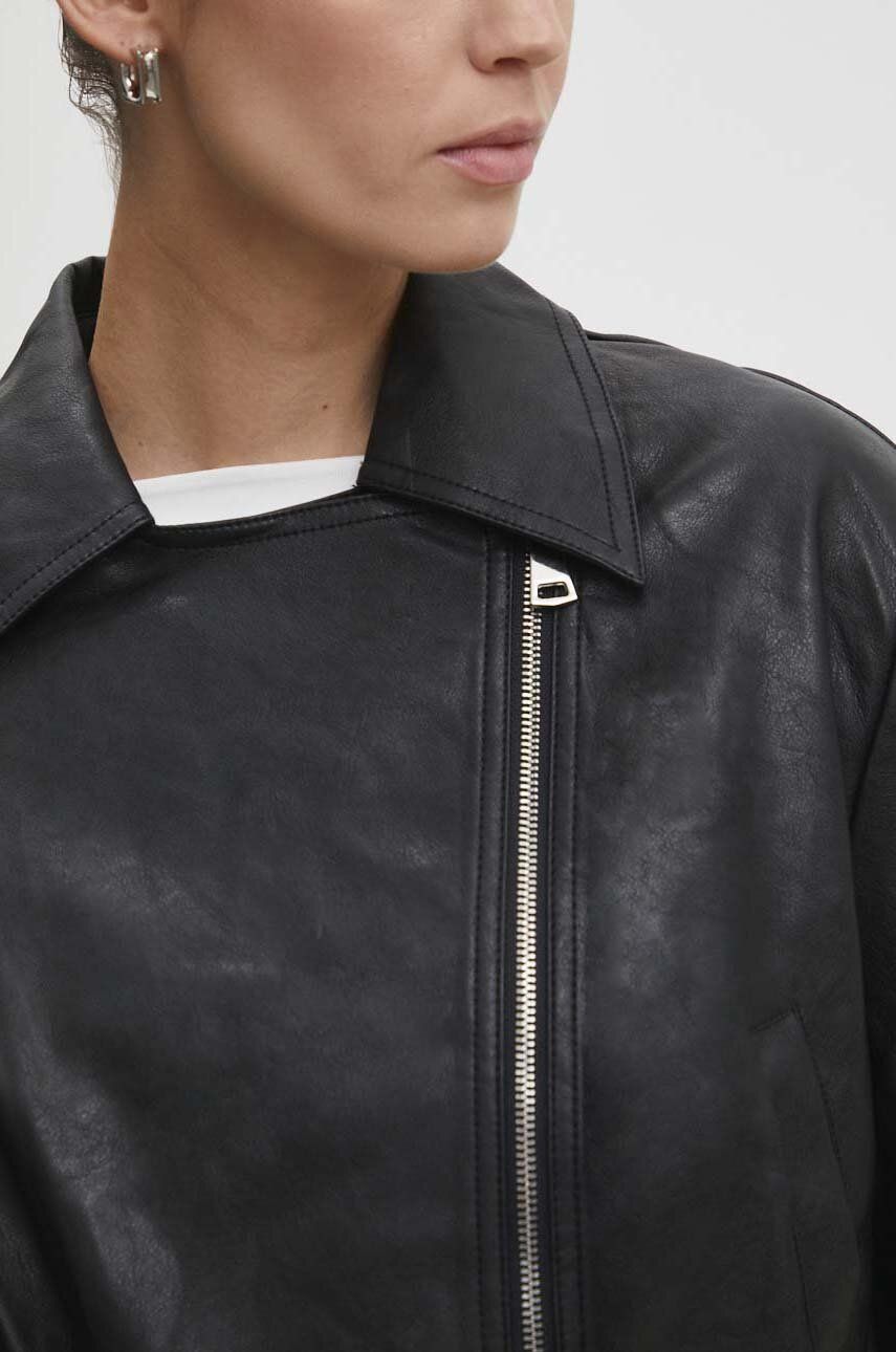Куртка жіноча колір чорний перехідна oversize 3