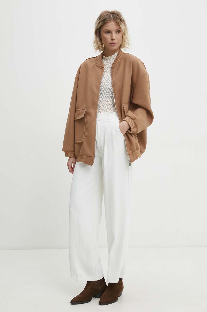 Куртка жіноча колір коричневий перехідна oversize 0