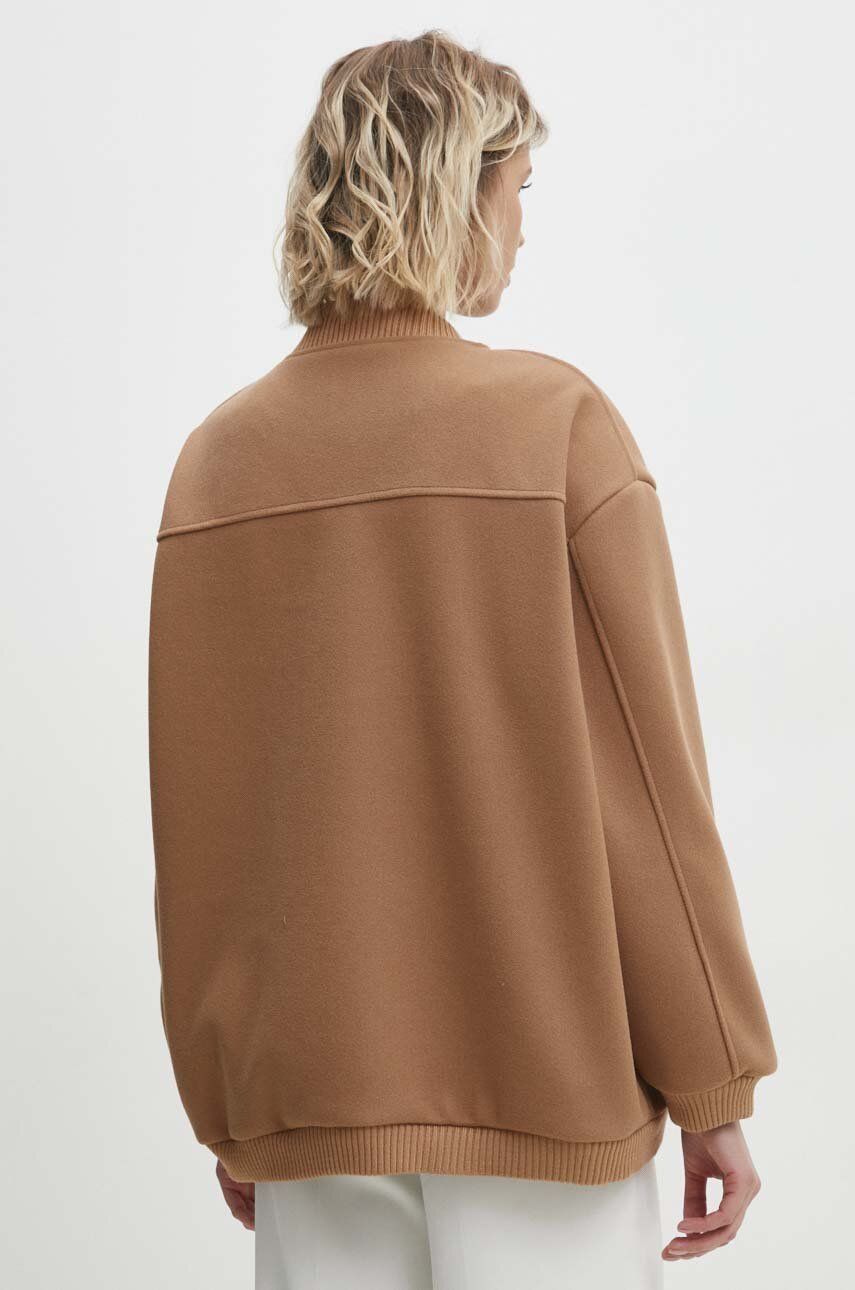 Куртка жіноча колір коричневий перехідна oversize 1