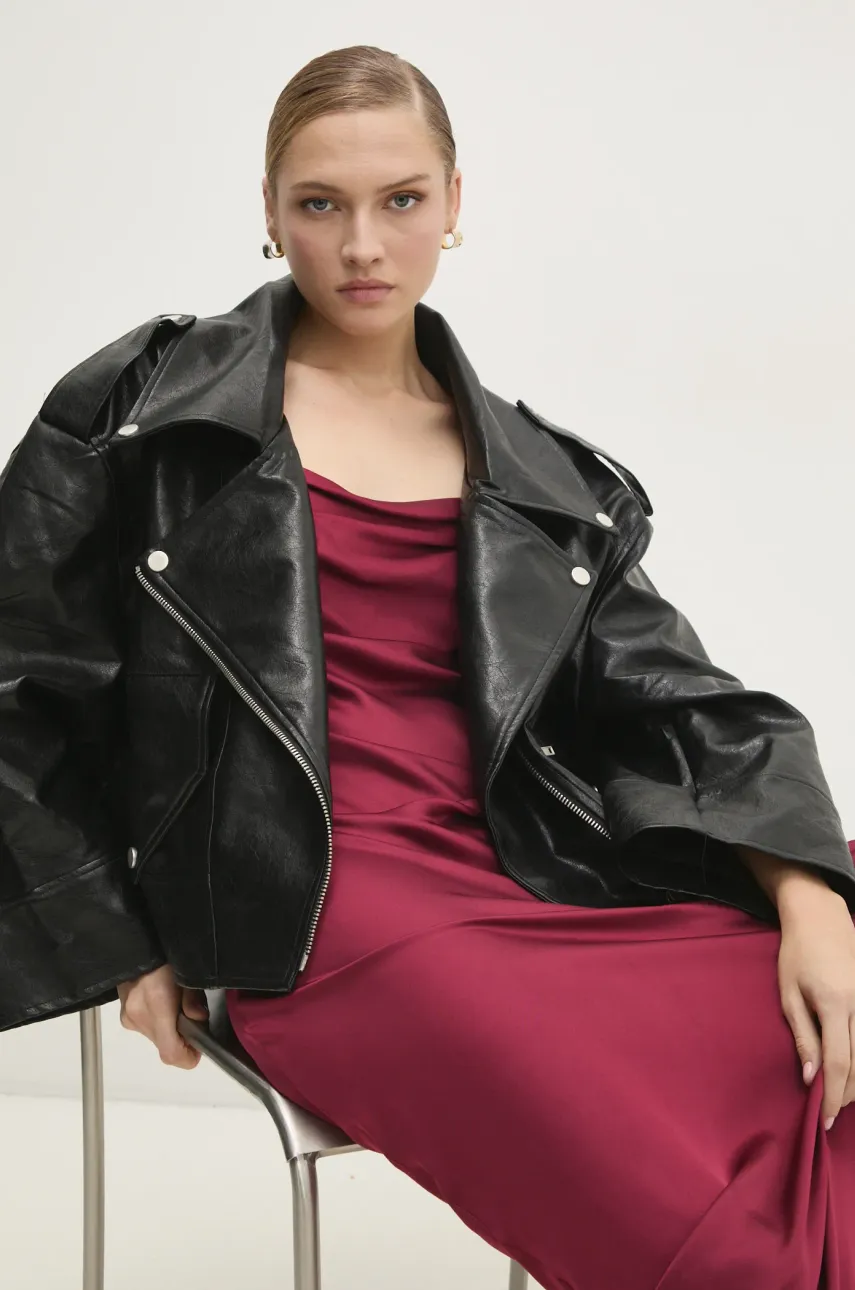 Куртка жіноча колір чорний перехідна oversize 6