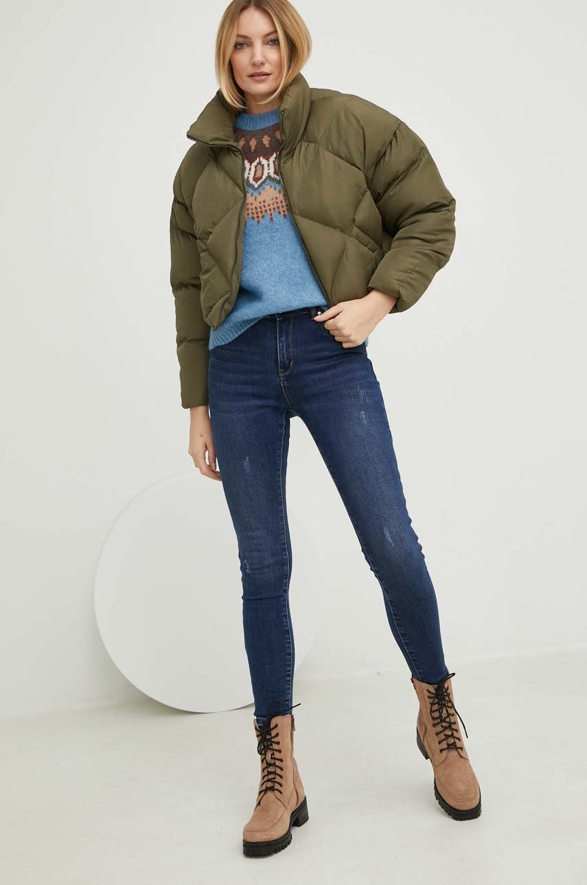 Куртка жіноча колір зелений зимова oversize 0