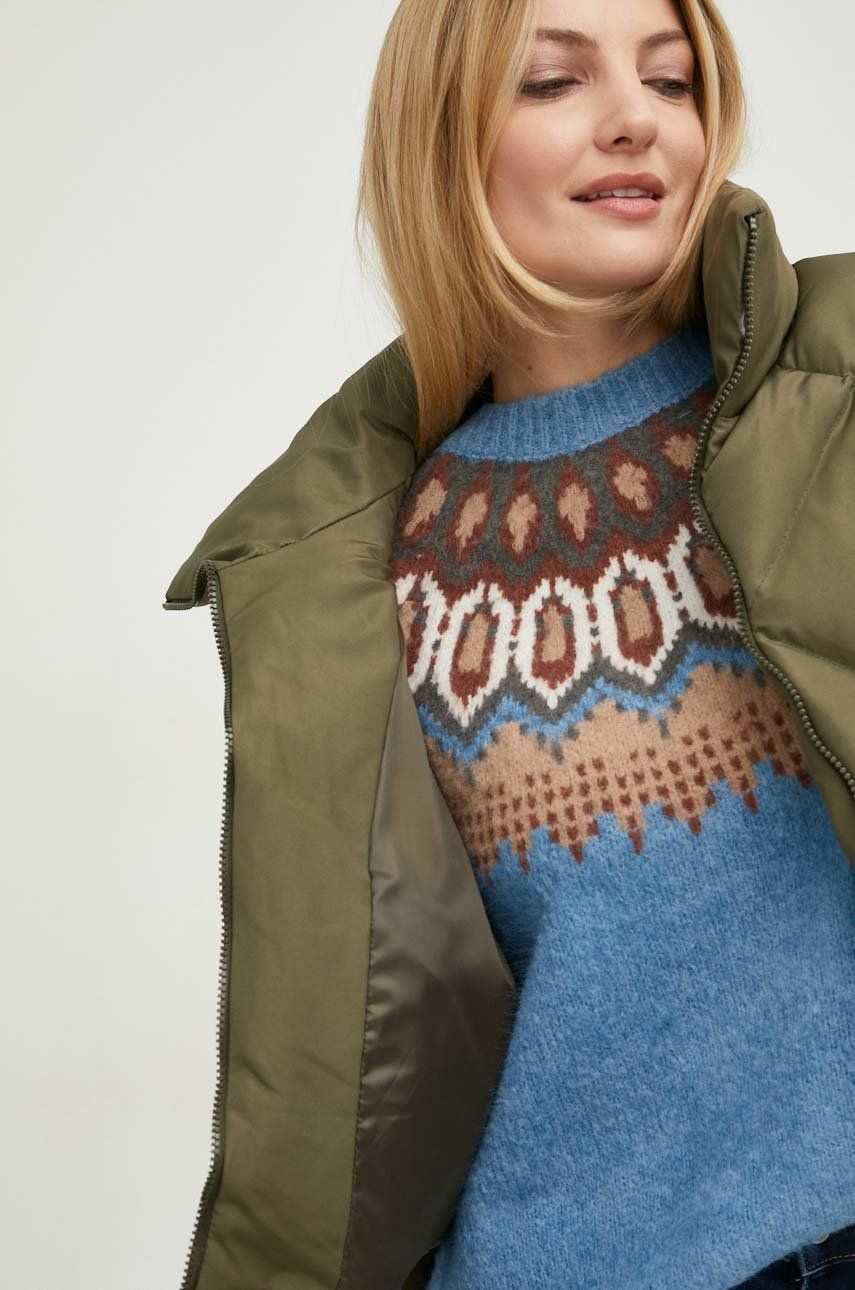 Куртка жіноча колір зелений зимова oversize 4