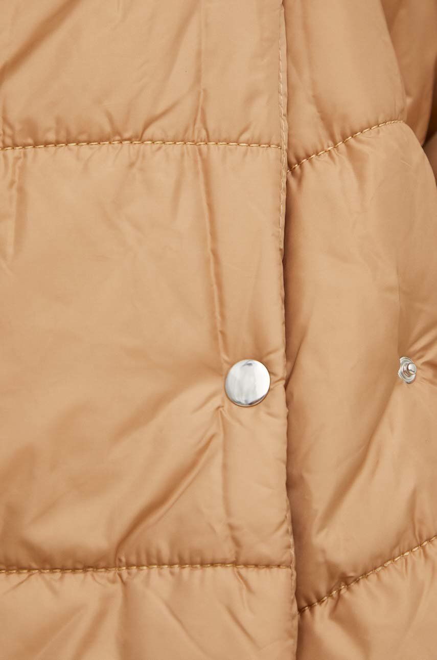 Куртка жіноча колір коричневий зимова oversize 3