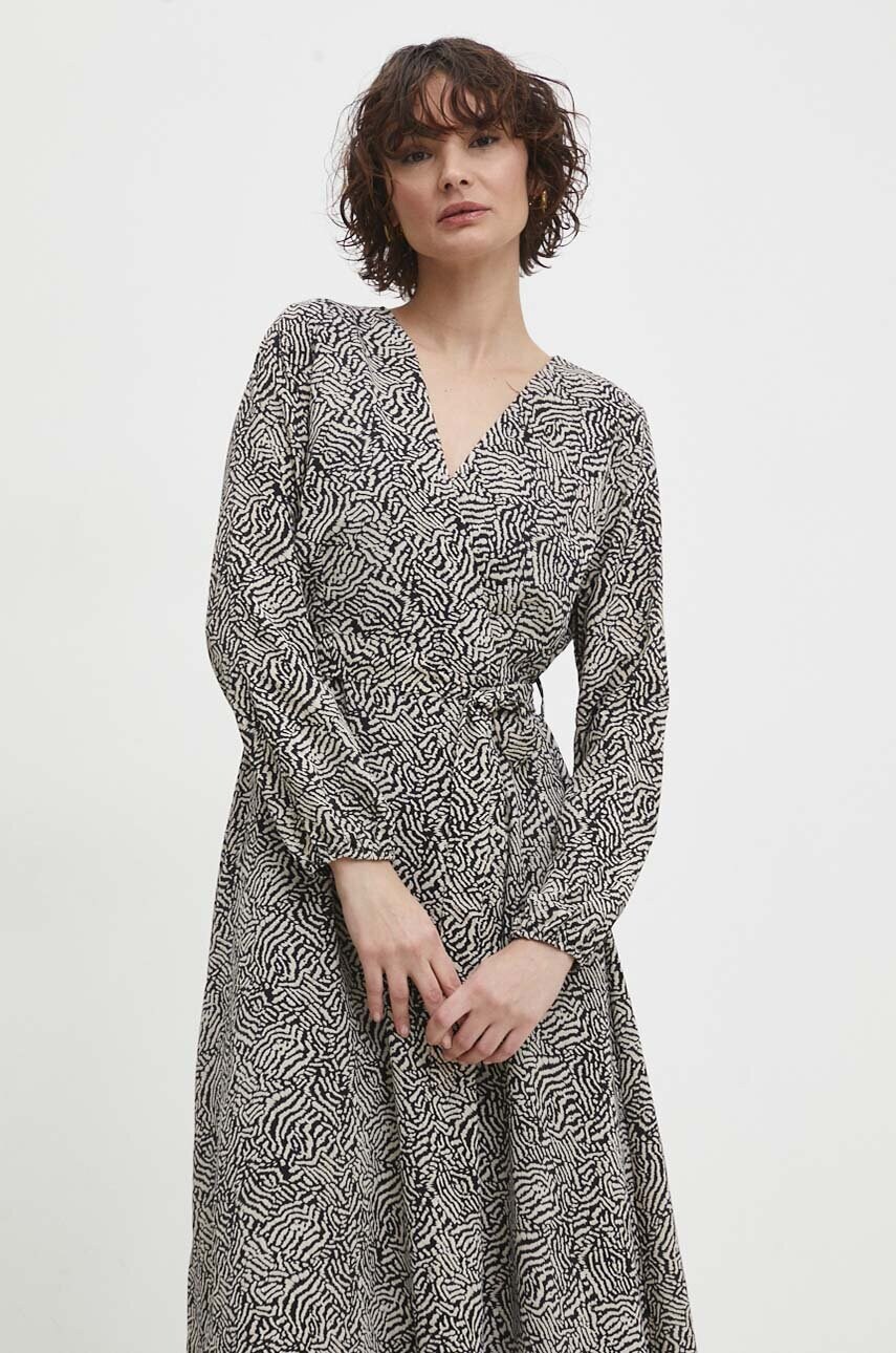Сукня колір чорний maxi розкльошена 2