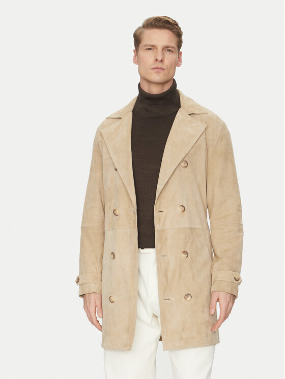 Демісезонний плащ 5GHL00 2295Z Бежевий Regular Fit
