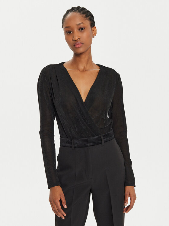 Боді US0022 Чорний Slim Fit
