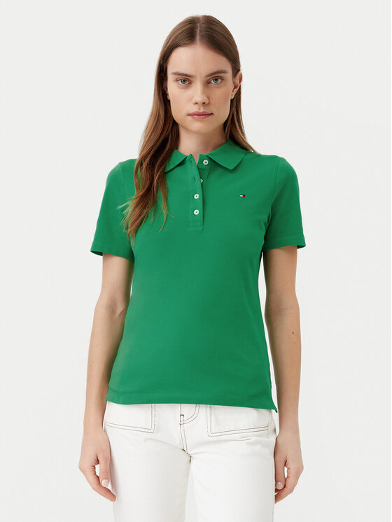 Поло 1985 WW0WW43225 Зелений Slim Fit 0