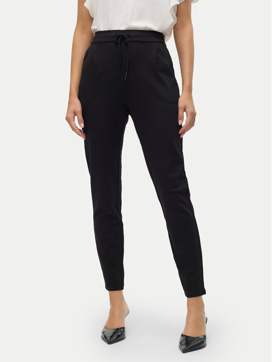 Штани з тканини Eva 10197909 Чорний Loose Fit